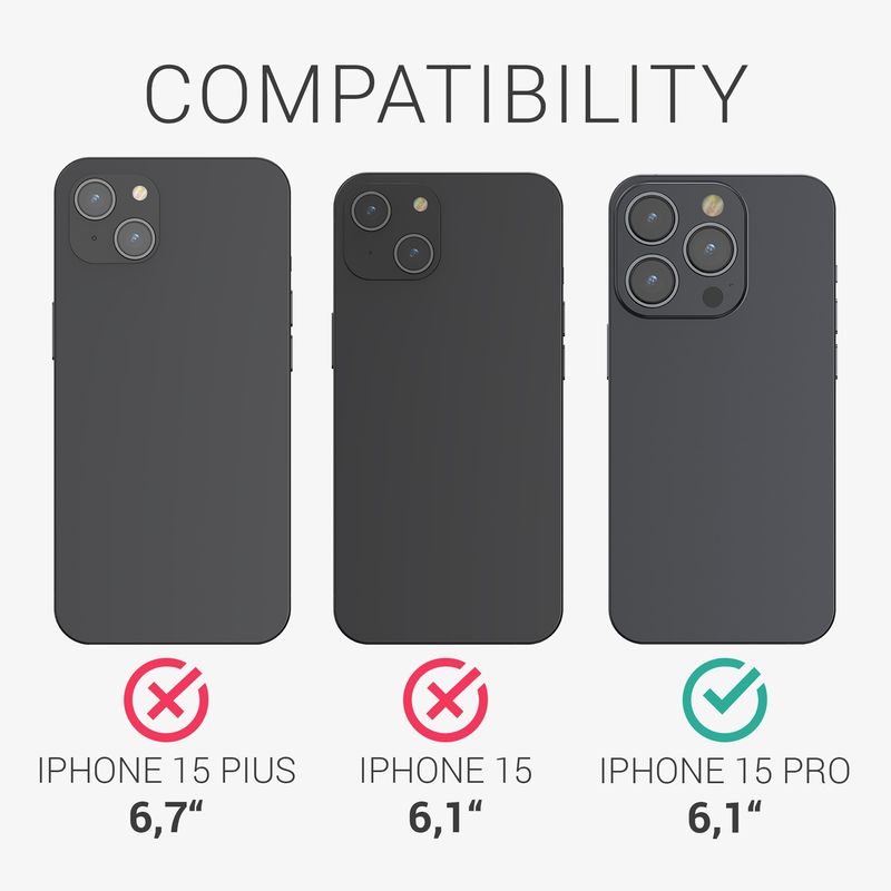 Laptop, Telefoane si Tablete - Telefoane mobile si accesorii - Accesorii Telefoane - Huse telefoane - Husa Kwmobile pentru iPhone 15 Pro, anti-alunecare, lemn, TPU, aspect maro - Infinity.ro
