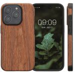 Laptop, Telefoane si Tablete - Telefoane mobile si accesorii - Accesorii Telefoane - Huse telefoane - Husa Kwmobile pentru iPhone 15 Pro, anti-alunecare, lemn, TPU, aspect maro - Infinity.ro