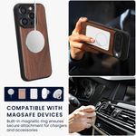 Laptop, Telefoane si Tablete - Telefoane mobile si accesorii - Accesorii Telefoane - Huse telefoane - Husa Kwmobile pentru iPhone 15 Pro, compatibilitate MagSafe, lemn, TPU, maro - Infinity.ro