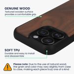 Laptop, Telefoane si Tablete - Telefoane mobile si accesorii - Accesorii Telefoane - Huse telefoane - Husa Kwmobile pentru iPhone 15 Pro, compatibilitate MagSafe, lemn, TPU, maro - Infinity.ro
