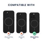 Laptop, Telefoane si Tablete - Telefoane mobile si accesorii - Accesorii Telefoane - Huse telefoane - Husa Kwmobile pentru iPhone 15 Pro, compatibilitate MagSafe, silicon, negru - Infinity.ro