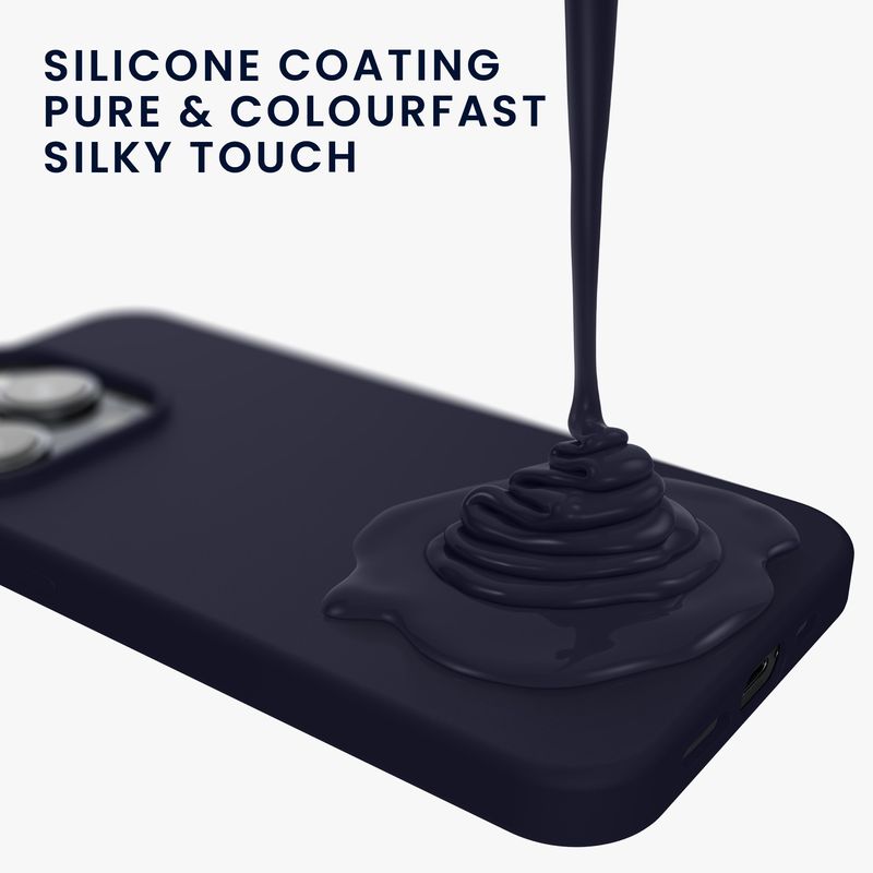 Laptop, Telefoane si Tablete - Telefoane mobile si accesorii - Accesorii Telefoane - Huse telefoane - Husa Kwmobile pentru iPhone 15 Pro, incarcare wireless, silicon, albastru - Infinity.ro