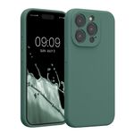 Laptop, Telefoane si Tablete - Telefoane mobile si accesorii - Accesorii Telefoane - Huse telefoane - Husa Kwmobile pentru iPhone 15 Pro, anti-alunecare, silicon, verde - Infinity.ro