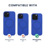 Laptop, Telefoane si Tablete - Telefoane mobile si accesorii - Accesorii Telefoane - Huse telefoane - Husa Kwmobile pentru iPhone 15 Pro, compatibilitate MagSafe, silicon, albastru - Infinity.ro