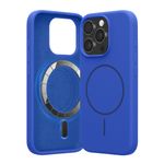 Laptop, Telefoane si Tablete - Telefoane mobile si accesorii - Accesorii Telefoane - Huse telefoane - Husa Kwmobile pentru iPhone 15 Pro, compatibilitate MagSafe, silicon, albastru - Infinity.ro
