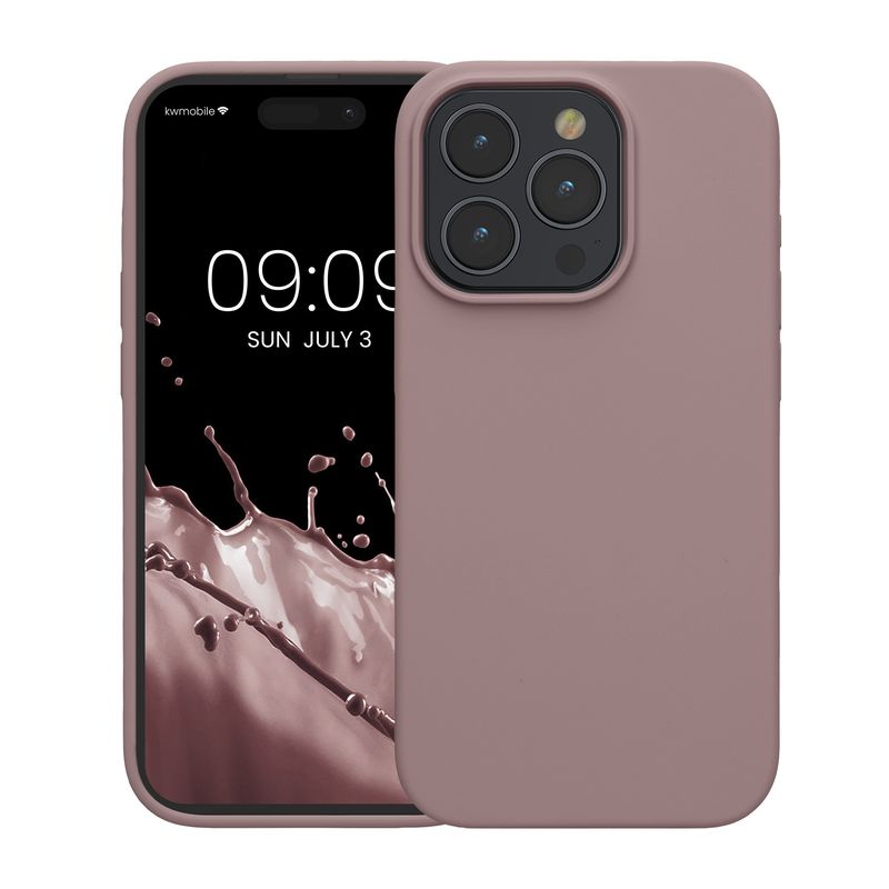 Laptop, Telefoane si Tablete - Telefoane mobile si accesorii - Accesorii Telefoane - Huse telefoane - Husa Kwmobile pentru iPhone 15 Pro, incarcare wireless, silicon, bej - Infinity.ro
