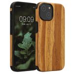 Laptop, Telefoane si Tablete - Telefoane mobile si accesorii - Accesorii Telefoane - Huse telefoane - Husa Kwmobile pentru iPhone 15, anti-alunecare, lemn, TPU, maro - Infinity.ro