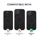 Laptop, Telefoane si Tablete - Telefoane mobile si accesorii - Accesorii Telefoane - Huse telefoane - Husa Kwmobile pentru iPhone 15, compatibilitate MagSafe, silicon, negru - Infinity.ro