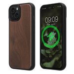 Laptop, Telefoane si Tablete - Telefoane mobile si accesorii - Accesorii Telefoane - Huse telefoane - Husa Kwmobile pentru iPhone 15, compatibilitate MagSafe, protectie la socuri, lemn, TPU, maro - Infinity.ro