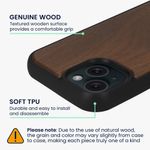 Laptop, Telefoane si Tablete - Telefoane mobile si accesorii - Accesorii Telefoane - Huse telefoane - Husa Kwmobile pentru iPhone 15, compatibilitate MagSafe, protectie la socuri, lemn, TPU, maro - Infinity.ro