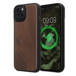 Laptop, Telefoane si Tablete - Telefoane mobile si accesorii - Accesorii Telefoane - Huse telefoane - Husa Kwmobile pentru iPhone 15, compatibilitate MagSafe, protectie la socuri, lemn, TPU, maro - Infinity.ro