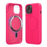 Laptop, Telefoane si Tablete - Telefoane mobile si accesorii - Accesorii Telefoane - Huse telefoane - Husa Kwmobile pentru iPhone 15, compatibilitate MagSafe, silicon, roz - Infinity.ro