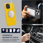 Laptop, Telefoane si Tablete - Telefoane mobile si accesorii - Accesorii Telefoane - Huse telefoane - Husa Kwmobile pentru iPhone 15, compatibilitate MagSafe, silicon, galben - Infinity.ro