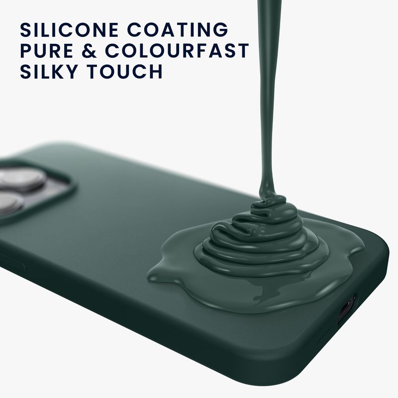 Laptop, Telefoane si Tablete - Telefoane mobile si accesorii - Accesorii Telefoane - Huse telefoane - Husa Kwmobile pentru iPhone 15, incarcare wireless, silicon, albastru verzui - Infinity.ro