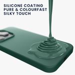 Laptop, Telefoane si Tablete - Telefoane mobile si accesorii - Accesorii Telefoane - Huse telefoane - Husa Kwmobile pentru iPhone 15, incarcare wireless, anti-alunecare, silicon, verde - Infinity.ro