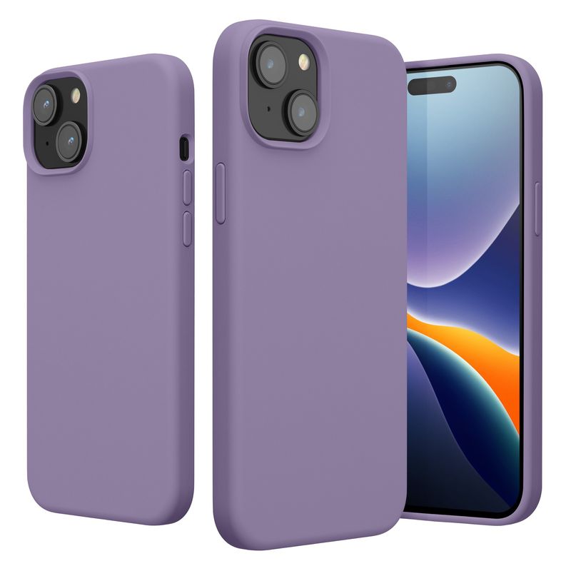 Laptop, Telefoane si Tablete - Telefoane mobile si accesorii - Accesorii Telefoane - Huse telefoane - Husa Kwmobile pentru iPhone 15, incarcare wireless, silicon, mov violet - Infinity.ro