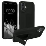 Laptop, Telefoane si Tablete - Telefoane mobile si accesorii - Accesorii Telefoane - Huse telefoane - Husa Kwmobile pentru iPhone 16 Plus, functie stand, silicon, negru - Infinity.ro