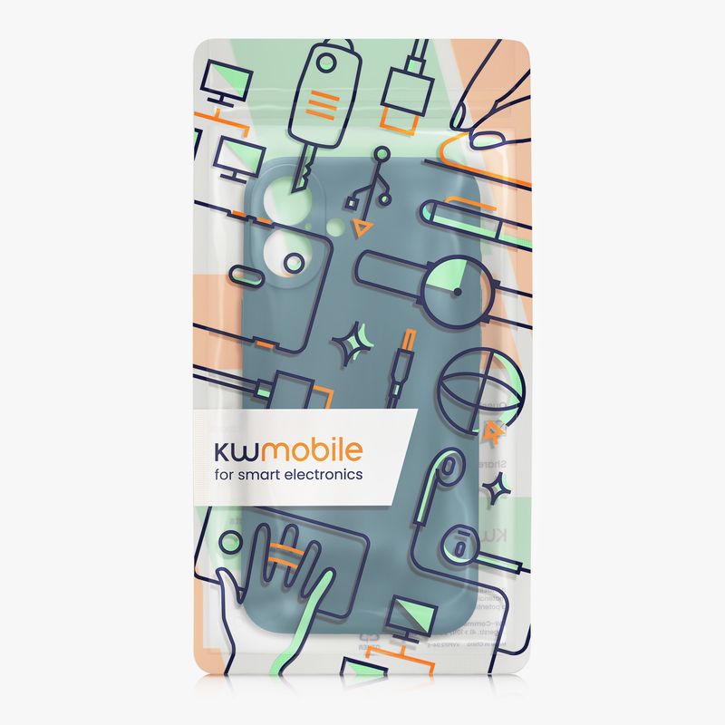 Laptop, Telefoane si Tablete - Telefoane mobile si accesorii - Accesorii Telefoane - Huse telefoane - Husa Kwmobile pentru iPhone 16 Plus, anti-alunecare, silicon, albastru - Infinity.ro
