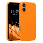 Laptop, Telefoane si Tablete - Telefoane mobile si accesorii - Accesorii Telefoane - Huse telefoane - Husa Kwmobile pentru iPhone 16 Plus, anti-alunecare, silicon, portocaliu - Infinity.ro