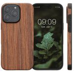 Laptop, Telefoane si Tablete - Telefoane mobile si accesorii - Accesorii Telefoane - Huse telefoane - Husa Kwmobile pentru iPhone 16 Pro Max, anti-alunecare, lemn, TPU, aspect maro - Infinity.ro