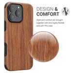 Laptop, Telefoane si Tablete - Telefoane mobile si accesorii - Accesorii Telefoane - Huse telefoane - Husa Kwmobile pentru iPhone 16 Pro Max, anti-alunecare, lemn, TPU, aspect maro - Infinity.ro