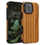 Laptop, Telefoane si Tablete - Telefoane mobile si accesorii - Accesorii Telefoane - Huse telefoane - Husa Kwmobile pentru iPhone 16 Pro Max, anti-alunecare, lemn, TPU, aspect vintage - Infinity.ro