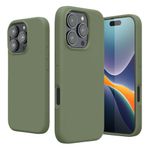 Laptop, Telefoane si Tablete - Telefoane mobile si accesorii - Accesorii Telefoane - Huse telefoane - Husa Kwmobile pentru iPhone 16 Pro Max, anti-alunecare, protectie la socuri, silicon, verde - Infinity.ro