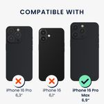 Laptop, Telefoane si Tablete - Telefoane mobile si accesorii - Accesorii Telefoane - Huse telefoane - Husa Kwmobile pentru iPhone 16 Pro Max, anti-alunecare, protectie la zgarieturi, silicon, gri - Infinity.ro