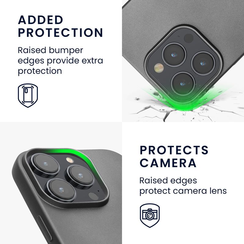 Laptop, Telefoane si Tablete - Telefoane mobile si accesorii - Accesorii Telefoane - Huse telefoane - Husa Kwmobile pentru iPhone 16 Pro Max, anti-alunecare, protectie la zgarieturi, silicon, gri - Infinity.ro