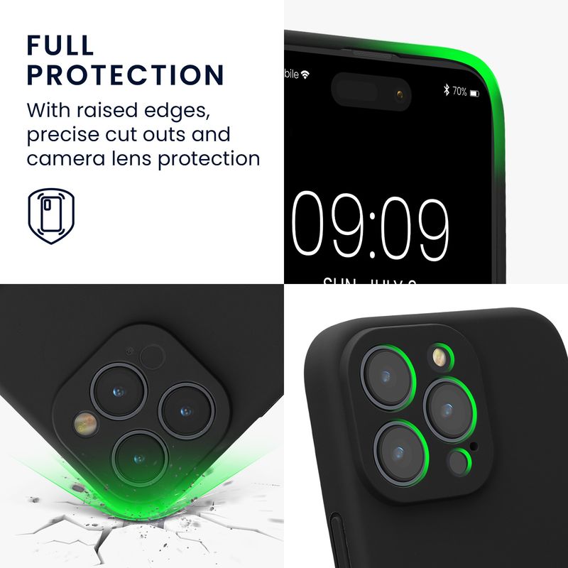 Laptop, Telefoane si Tablete - Telefoane mobile si accesorii - Accesorii Telefoane - Huse telefoane - Husa Kwmobile pentru iPhone 16 Pro Max, anti-alunecare, protectie la zgarieturi, silicon, negru - Infinity.ro