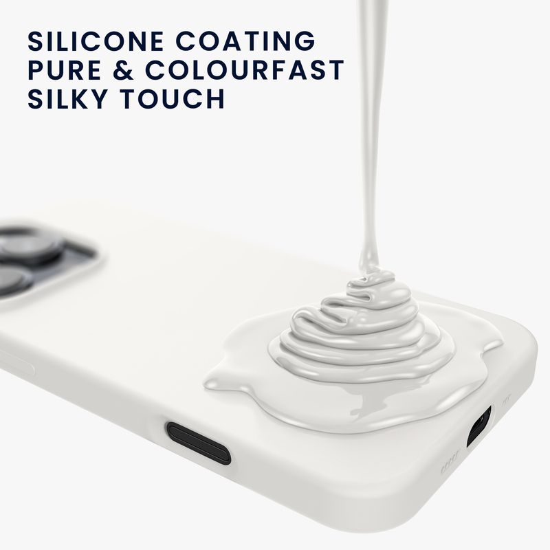Laptop, Telefoane si Tablete - Telefoane mobile si accesorii - Accesorii Telefoane - Huse telefoane - Husa Kwmobile pentru iPhone 16 Pro Max, anti-alunecare, silicon, alb - Infinity.ro