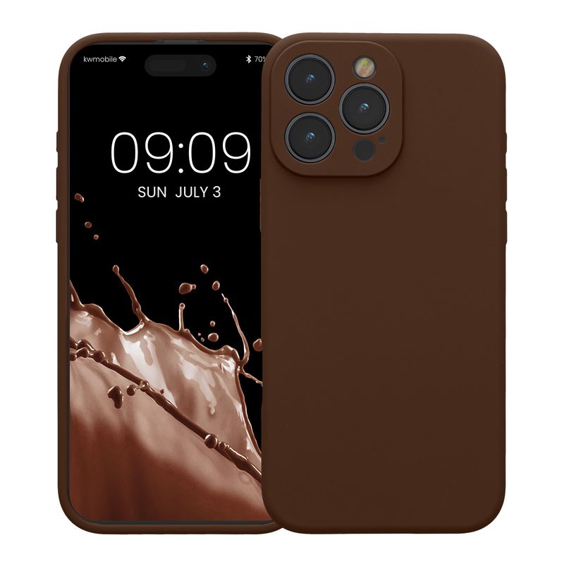 Laptop, Telefoane si Tablete - Telefoane mobile si accesorii - Accesorii Telefoane - Huse telefoane - Husa Kwmobile pentru iPhone 16 Pro Max, anti-alunecare, protectie la zgarieturi, silicon, maro - Infinity.ro