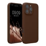 Laptop, Telefoane si Tablete - Telefoane mobile si accesorii - Accesorii Telefoane - Huse telefoane - Husa Kwmobile pentru iPhone 16 Pro Max, anti-alunecare, protectie la zgarieturi, silicon, maro - Infinity.ro