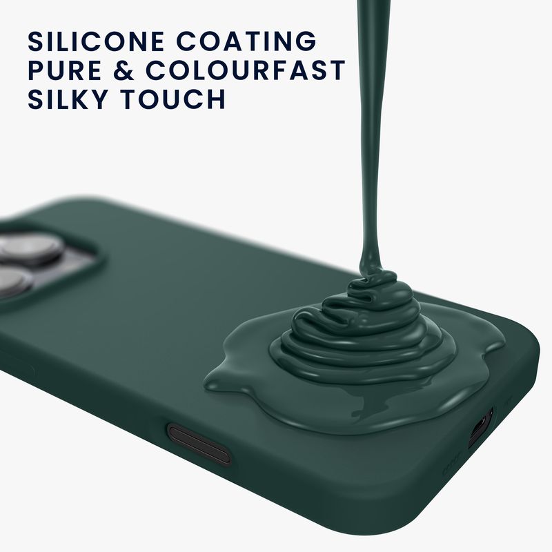 Laptop, Telefoane si Tablete - Telefoane mobile si accesorii - Accesorii Telefoane - Huse telefoane - Husa Kwmobile pentru iPhone 16 Pro Max, anti-alunecare, silicon, albastru verzui - Infinity.ro