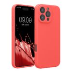 Laptop, Telefoane si Tablete - Telefoane mobile si accesorii - Accesorii Telefoane - Huse telefoane - Husa Kwmobile pentru iPhone 16 Pro Max, anti-alunecare, silicon, coral neon - Infinity.ro