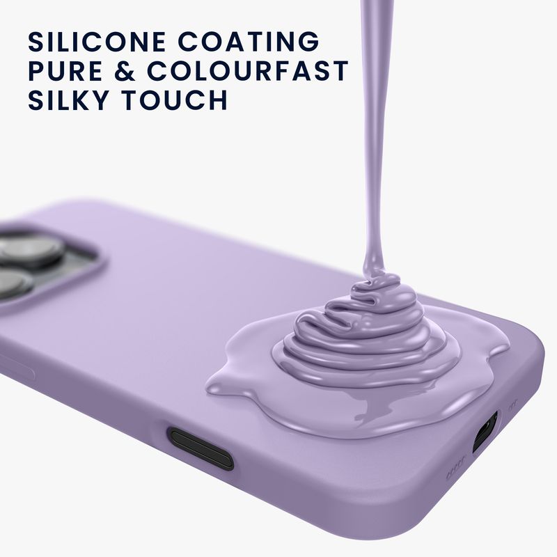Laptop, Telefoane si Tablete - Telefoane mobile si accesorii - Accesorii Telefoane - Huse telefoane - Husa Kwmobile pentru iPhone 16 Pro Max, anti-alunecare, silicon, lavanda - Infinity.ro