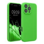 Laptop, Telefoane si Tablete - Telefoane mobile si accesorii - Accesorii Telefoane - Huse telefoane - Husa Kwmobile pentru iPhone 16 Pro Max, anti-alunecare, silicon, verde lime - Infinity.ro