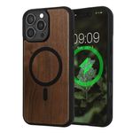 Laptop, Telefoane si Tablete - Telefoane mobile si accesorii - Accesorii Telefoane - Huse telefoane - Husa Kwmobile pentru iPhone 16 Pro Max, compatibilitate MagSafe, lemn, TPU, maro, negru - Infinity.ro