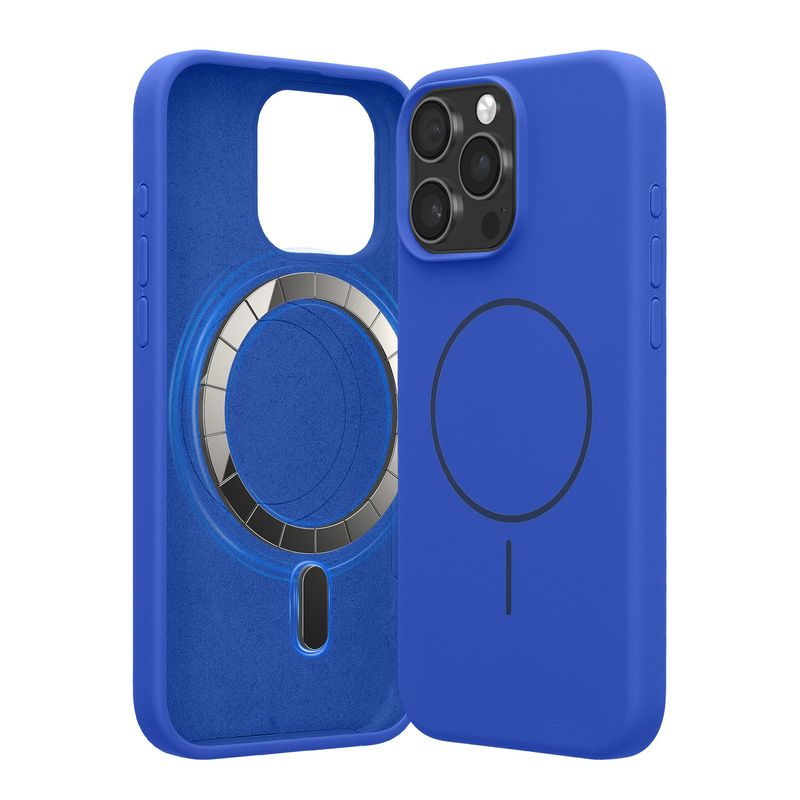 Laptop, Telefoane si Tablete - Telefoane mobile si accesorii - Accesorii Telefoane - Huse telefoane - Husa Kwmobile pentru iPhone 16 Pro Max, compatibilitate MagSafe, silicon, albastru - Infinity.ro