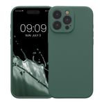 Laptop, Telefoane si Tablete - Telefoane mobile si accesorii - Accesorii Telefoane - Huse telefoane - Husa Kwmobile pentru iPhone 16 Pro Max, anti-alunecare, silicon, verde padure - Infinity.ro