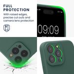 Laptop, Telefoane si Tablete - Telefoane mobile si accesorii - Accesorii Telefoane - Huse telefoane - Husa Kwmobile pentru iPhone 16 Pro Max, anti-alunecare, silicon, verde padure - Infinity.ro