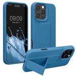 Laptop, Telefoane si Tablete - Telefoane mobile si accesorii - Accesorii Telefoane - Huse telefoane - Husa Kwmobile pentru iPhone 16 Pro Max, functie stand, silicon, albastru - Infinity.ro