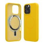 Laptop, Telefoane si Tablete - Telefoane mobile si accesorii - Accesorii Telefoane - Huse telefoane - Husa Kwmobile pentru iPhone 16 Pro Max, compatibilitate MagSafe, silicon, galben - Infinity.ro