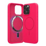 Laptop, Telefoane si Tablete - Telefoane mobile si accesorii - Accesorii Telefoane - Huse telefoane - Husa Kwmobile pentru iPhone 16 Pro Max, compatibilitate MagSafe, silicon, roz - Infinity.ro