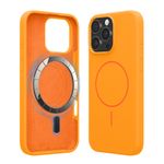 Laptop, Telefoane si Tablete - Telefoane mobile si accesorii - Accesorii Telefoane - Huse telefoane - Husa Kwmobile pentru iPhone 16 Pro Max, compatibilitate MagSafe, silicon, portocaliu - Infinity.ro