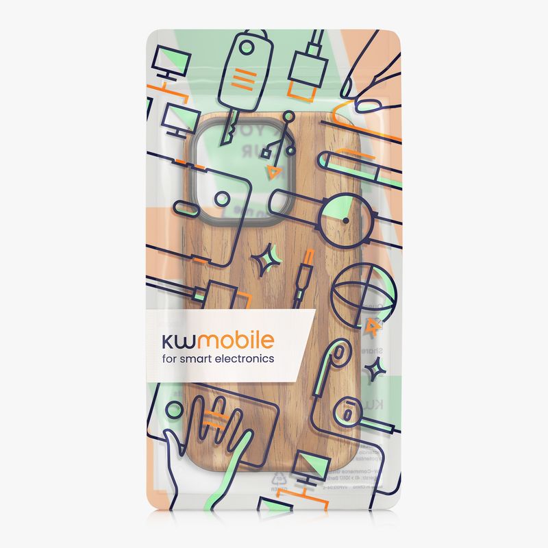 Laptop, Telefoane si Tablete - Telefoane mobile si accesorii - Accesorii Telefoane - Huse telefoane - Husa Kwmobile pentru iPhone 16 Pro, anti-alunecare, lemn, TPU, aspect vintage - Infinity.ro