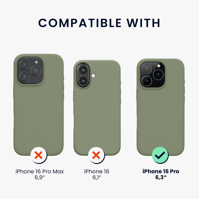 Laptop, Telefoane si Tablete - Telefoane mobile si accesorii - Accesorii Telefoane - Huse telefoane - Husa Kwmobile pentru iPhone 16 Pro, anti-alunecare, protectie la socuri, silicon, verde - Infinity.ro