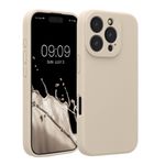 Laptop, Telefoane si Tablete - Telefoane mobile si accesorii - Accesorii Telefoane - Huse telefoane - Husa Kwmobile pentru iPhone 16 Pro, anti-alunecare, protectie la zgarieturi, silicon, bej - Infinity.ro