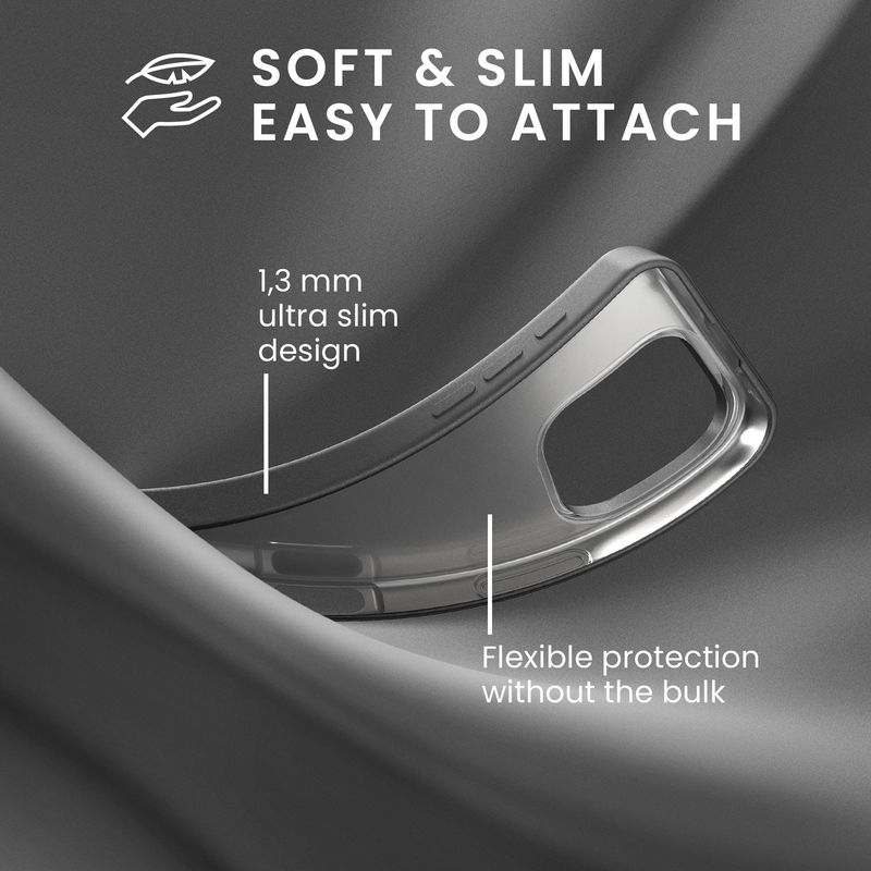 Laptop, Telefoane si Tablete - Telefoane mobile si accesorii - Accesorii Telefoane - Huse telefoane - Husa Kwmobile pentru iPhone 16 Pro, anti-alunecare, protectie la zgarieturi, silicon, gri - Infinity.ro