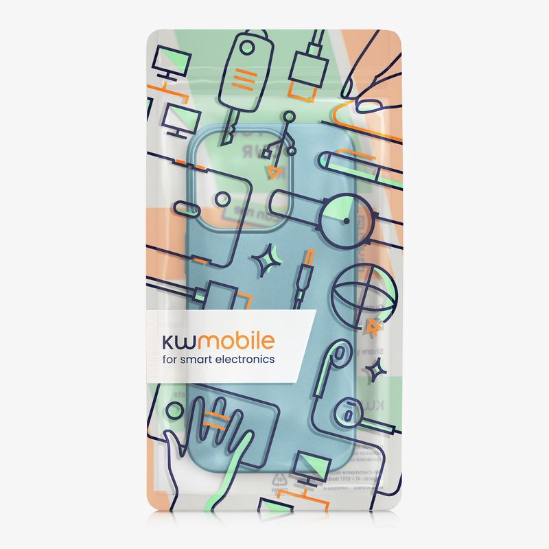 Laptop, Telefoane si Tablete - Telefoane mobile si accesorii - Accesorii Telefoane - Huse telefoane - Husa Kwmobile pentru iPhone 16 Pro, anti-alunecare, silicon, albastru caraibian - Infinity.ro